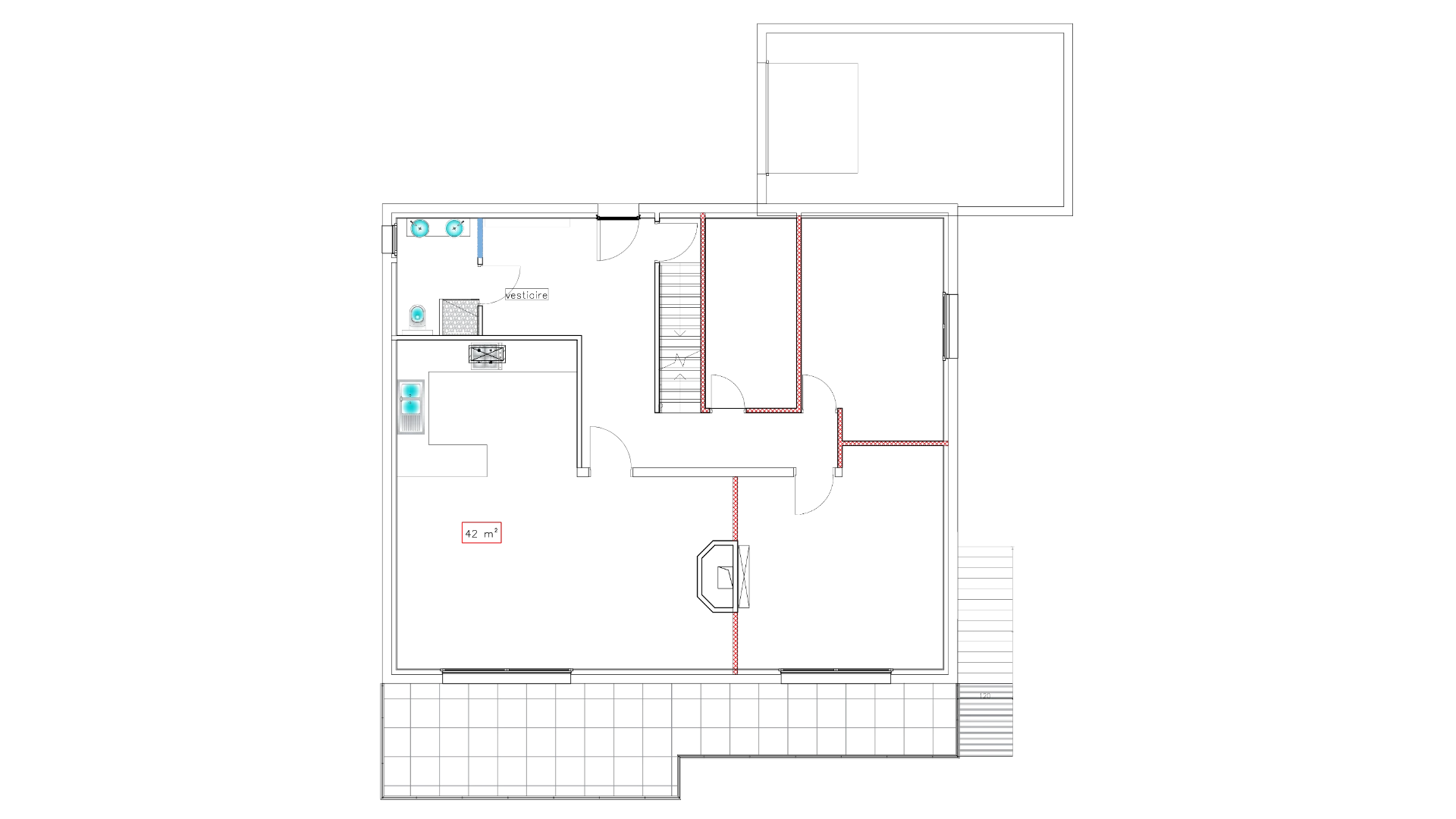 Plan — Le duplex, Étage principal